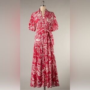 Elegant Pink Floral Maxi Dress  size S new without tags